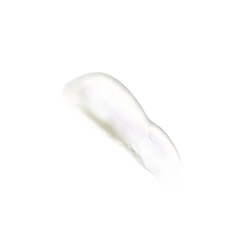A smear of white cream against a plain background.